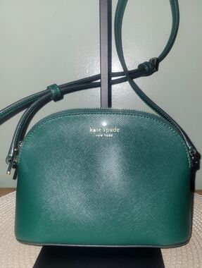 Kate Spade green leather dome crossbody